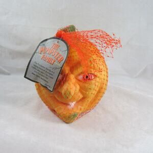 HYMAN Pumpster Family Foam Pumpkin Head Witch Halloween Decor 8" Vintage 1988